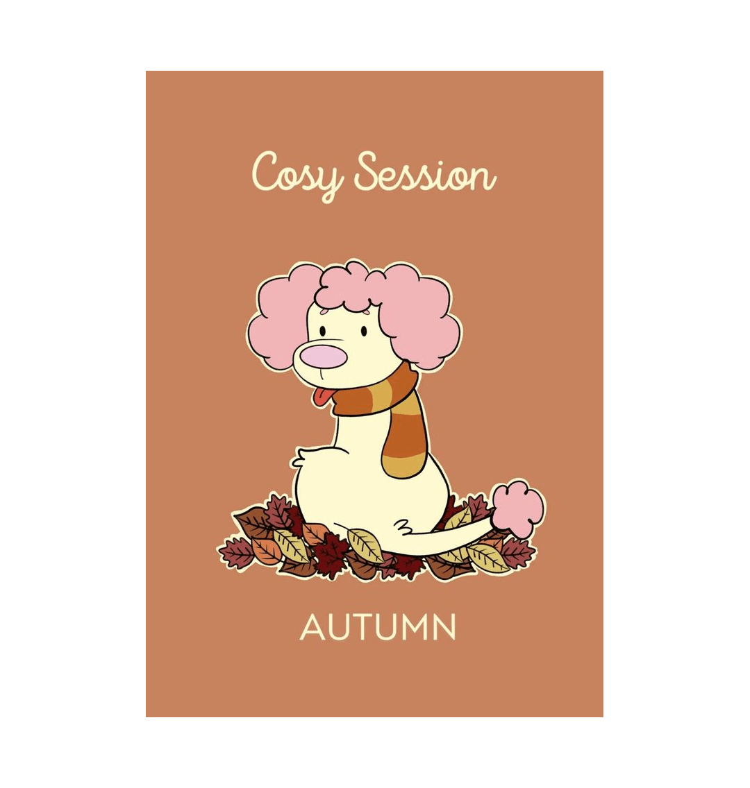 White Autumn A4 Dog Print Poodle