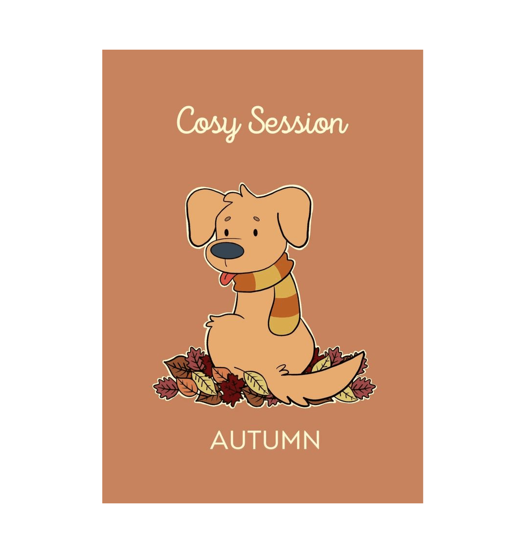 White Autumn A4 Dog Print  Labrador