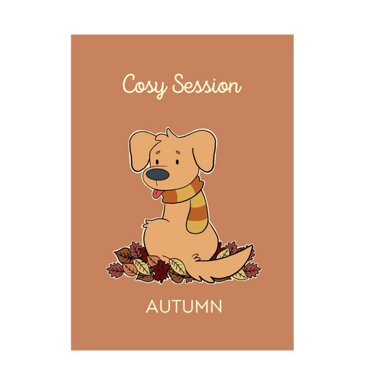 White Autumn A4 Dog Print  Labrador