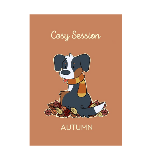 White Autumn A4 Dog Print Bernese