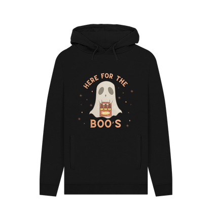 Black \u2018Here for the Boos\u2019 Organic Cotton Hoodie