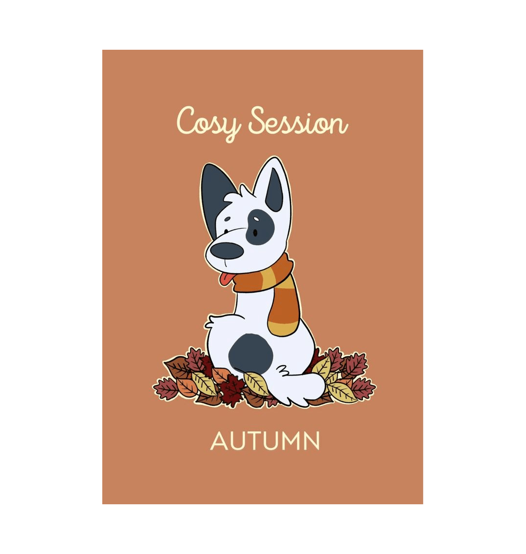 White Autumn A4 Dog Print Bull Terrier