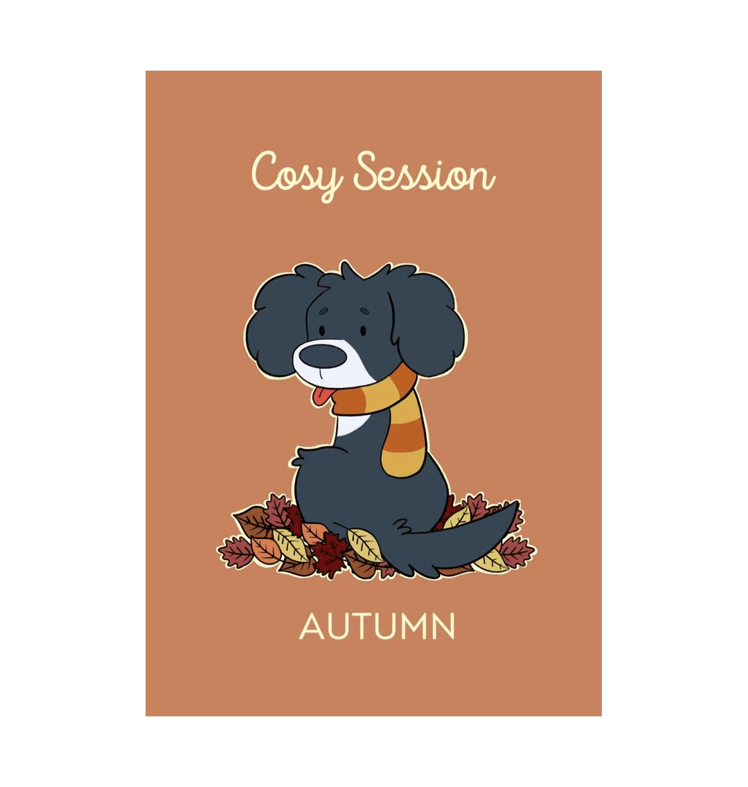 White Autumn A4 Dog Print  Spaniel