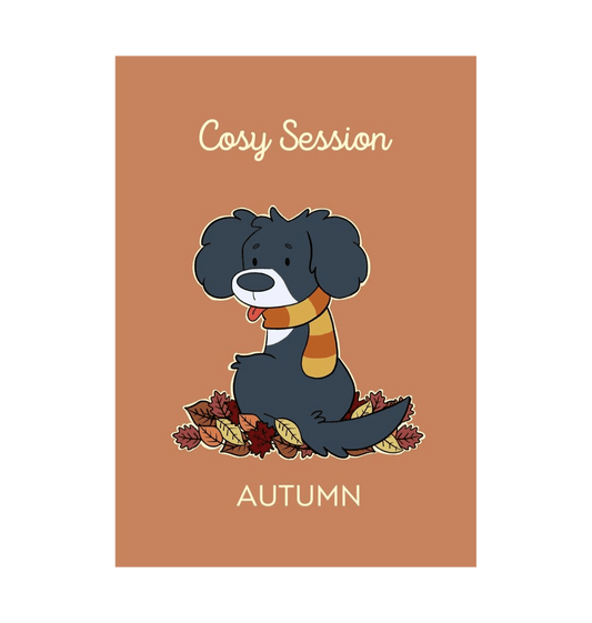 White Autumn A4 Dog Print  Spaniel