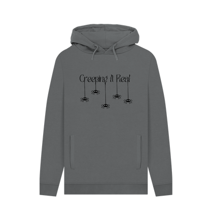 Slate Grey \u2018Creeping it Real\u2019 Organic Cotton Hoodie