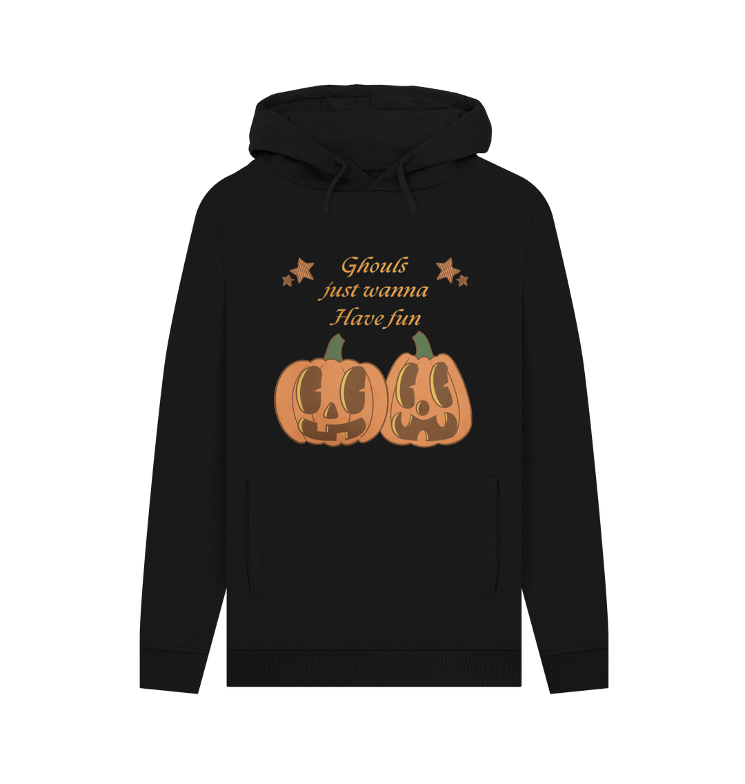 Black \u2018Ghouls just wanna have fun\u2019 Organic Cotton Hoodie