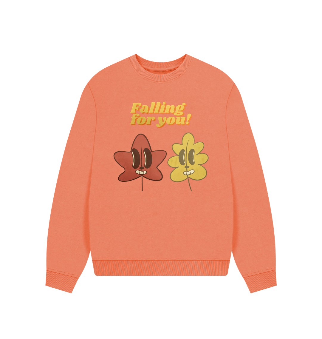 Apricot \u2018Falling for You\u2019 Organic Cotton Jumper