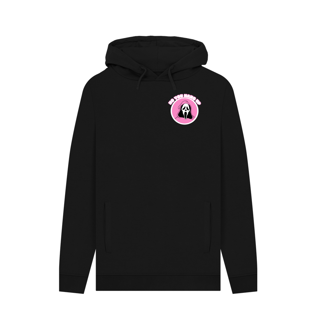 Black \u2018No You Hang Up\u2019 Scream Inspired Organic Cotton Hoodie