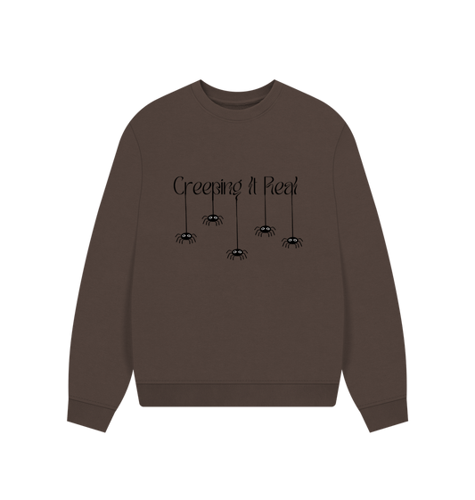 Chocolate \u2018Creeping it Real\u2019 Organic Cotton Jumper