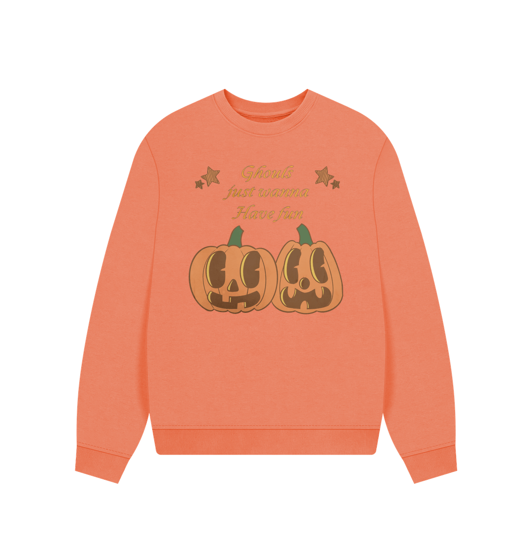 Apricot \u2018Ghouls just wanna have fun\u2019 Organic Cotton Jumper