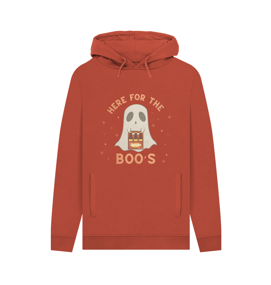 Rust \u2018Here for the Boos\u2019 Organic Cotton Hoodie