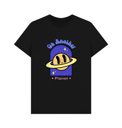 Black \u2018On Another Planet\u2019 organic cotton T-shirt